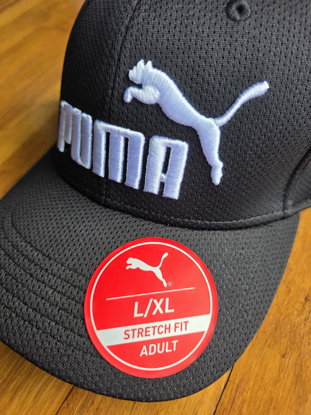 PUMA Black Logo Stretch Fit Hat - L/XL - Picture 2 of 7